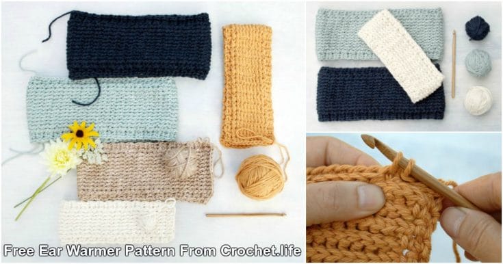 Instant Download to PDF Crochet PATTERN Unisex Lattice Ear Warmer