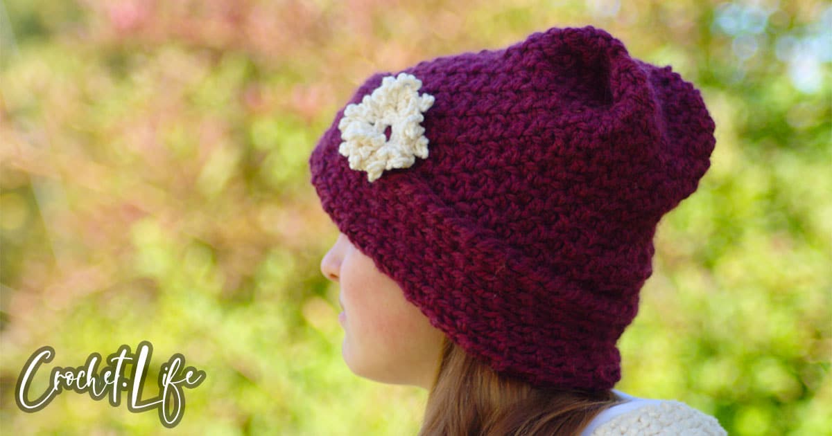 fall into winter crochet winter hat pattern