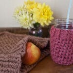 crochet pattern for lunch bag and jar cozy