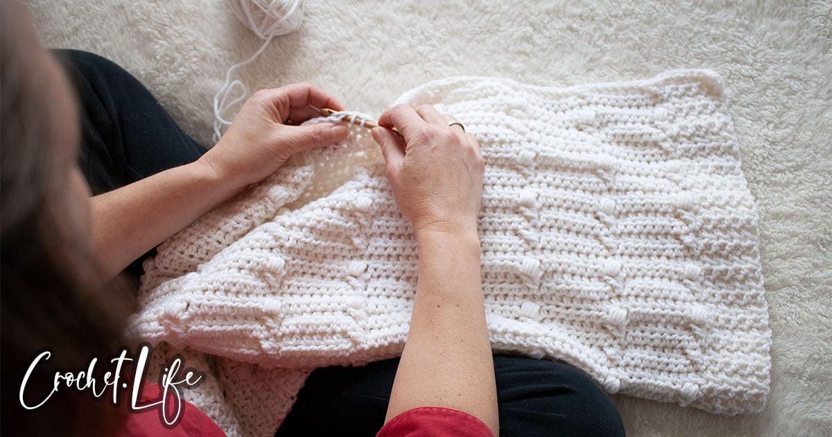 lakeshore trellis crochet blanket pattern