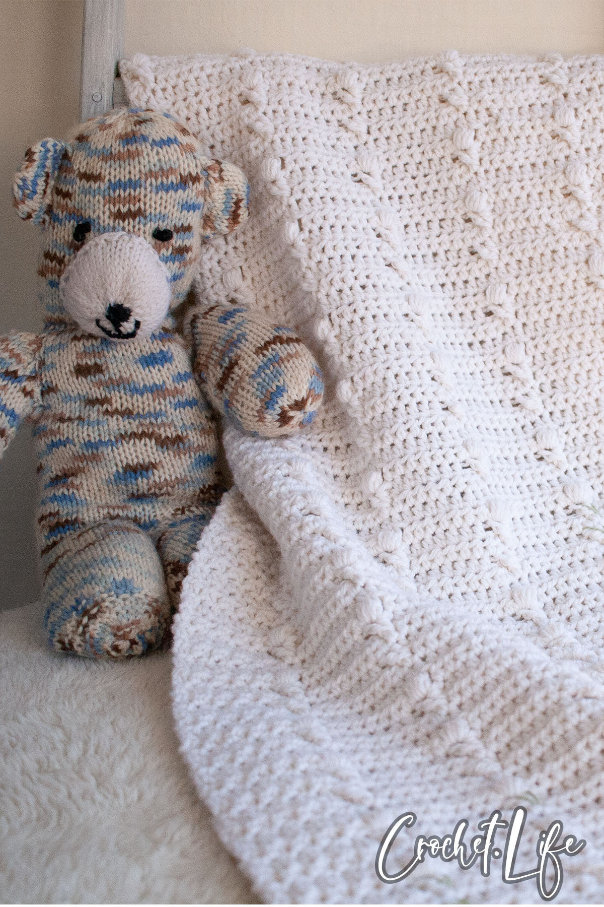 lakeshore trellis baby blanket crochet pattern