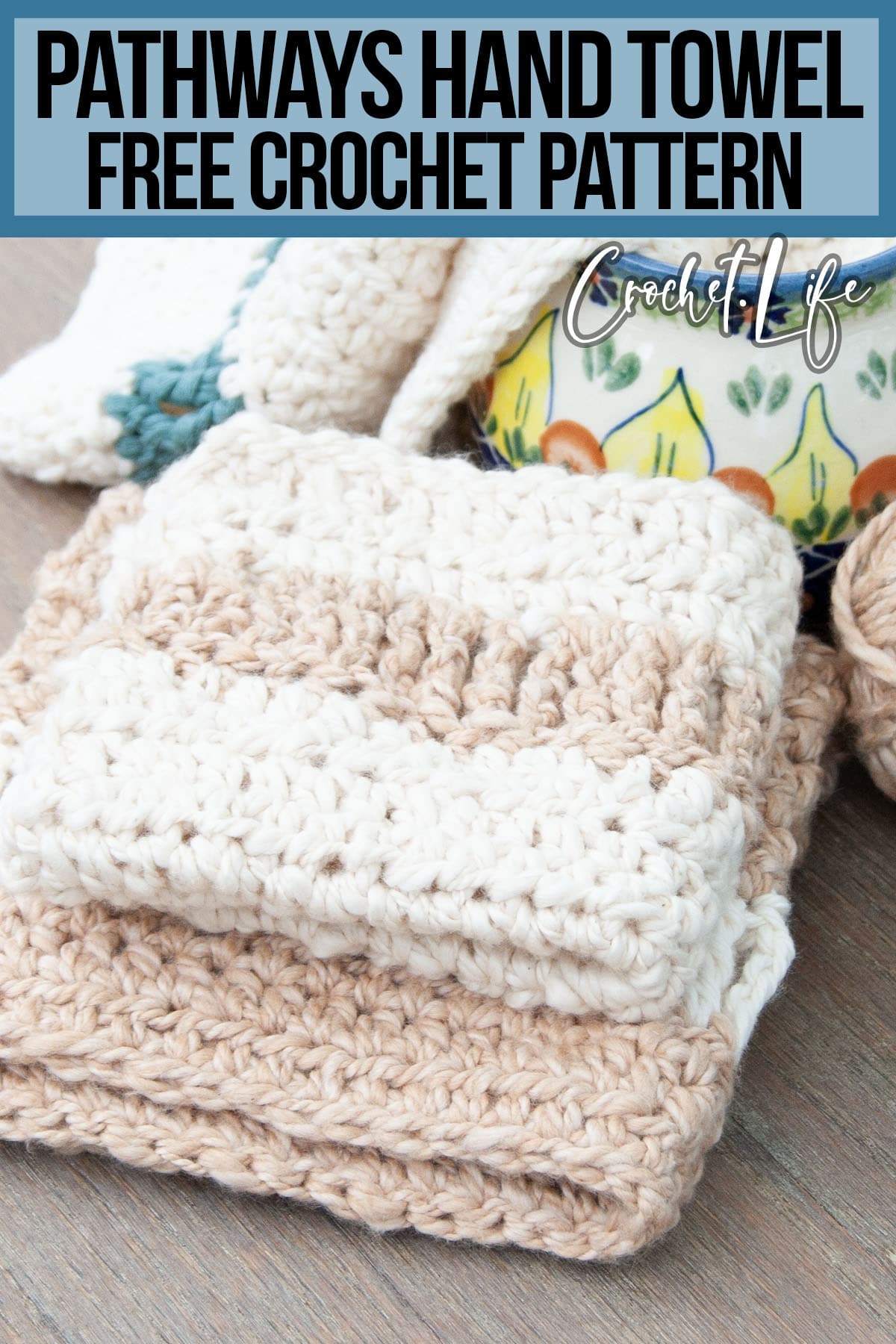 pathways hand towel crochet pattern