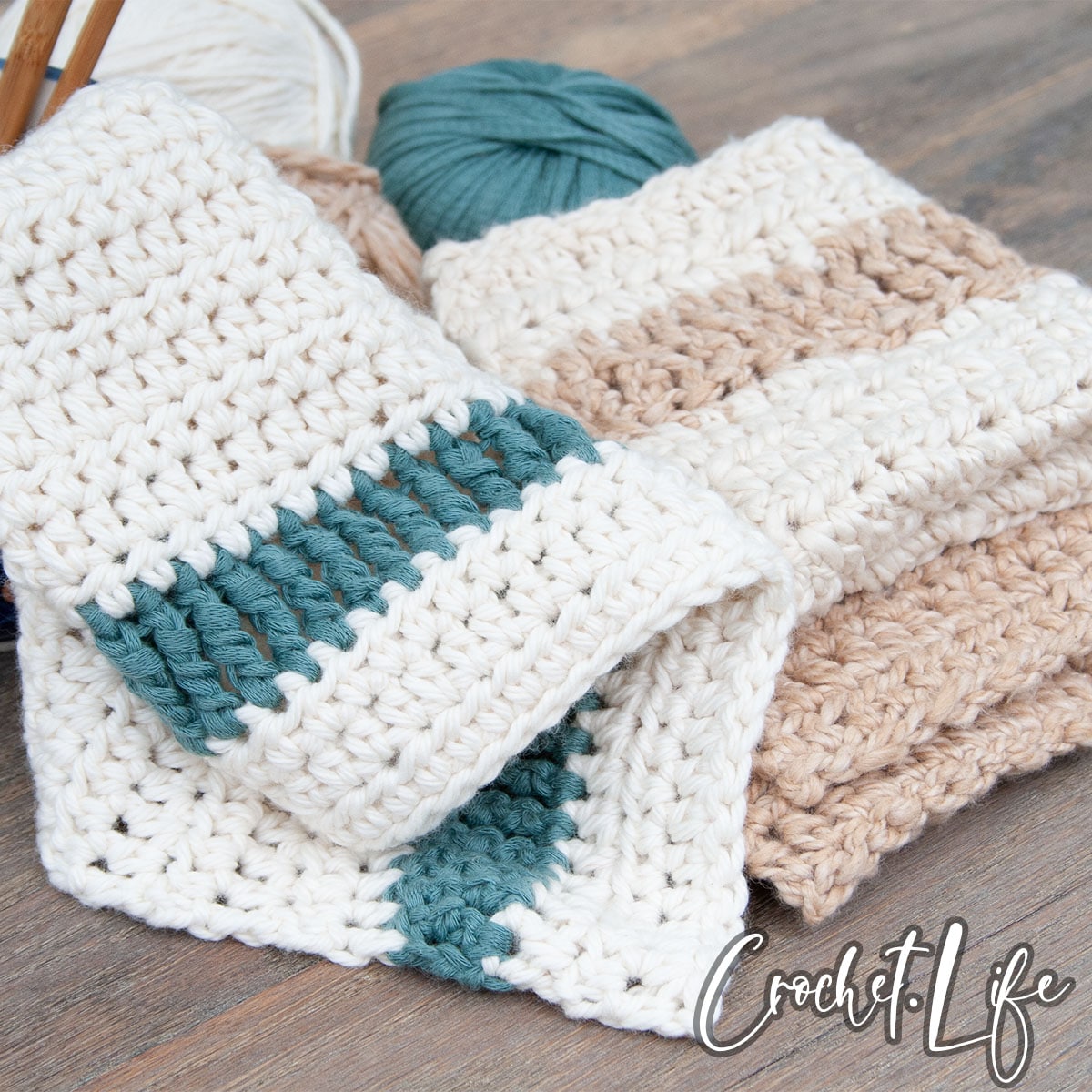 crochet dishcloth and hand towel pattern
