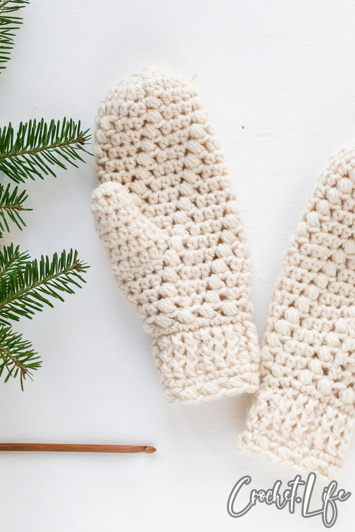 snowspell adult mittens crochet pattern 