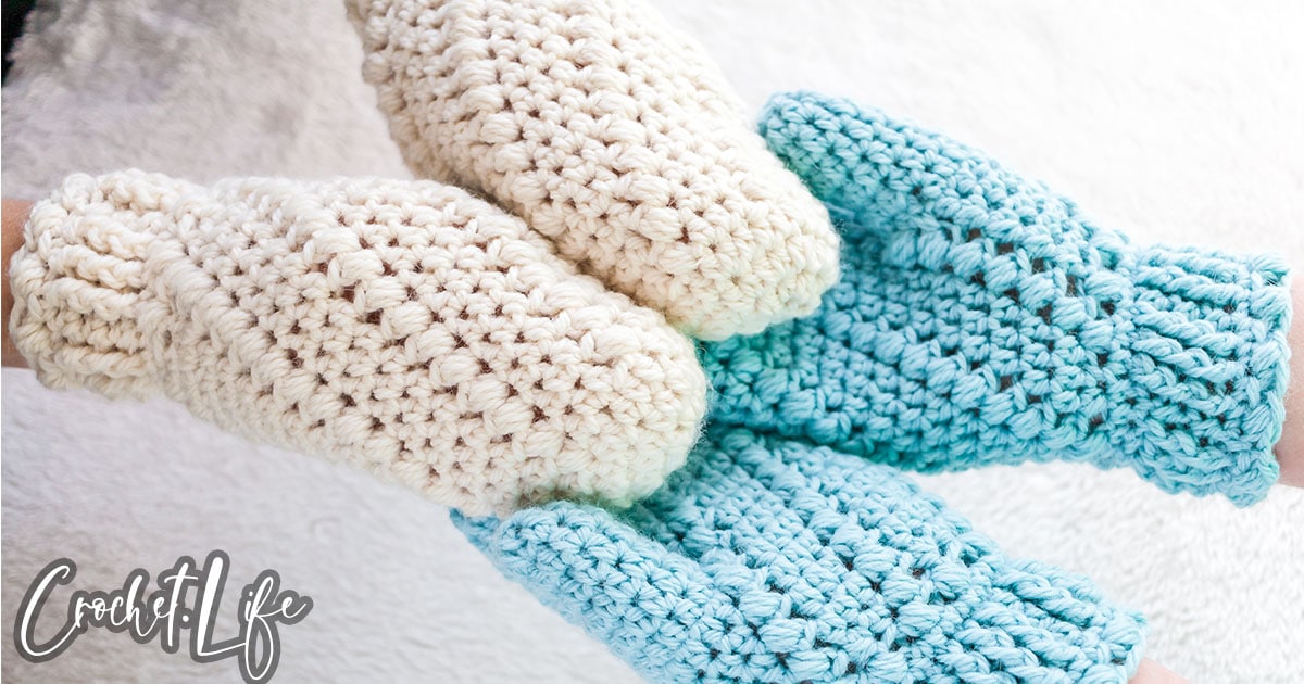 snowspell teen mittens free crochet pattern 