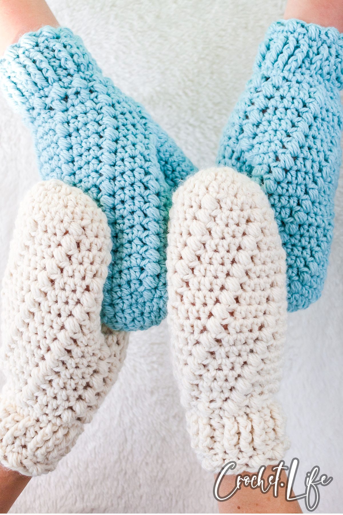 snowspell teen mittens crochet pattern 