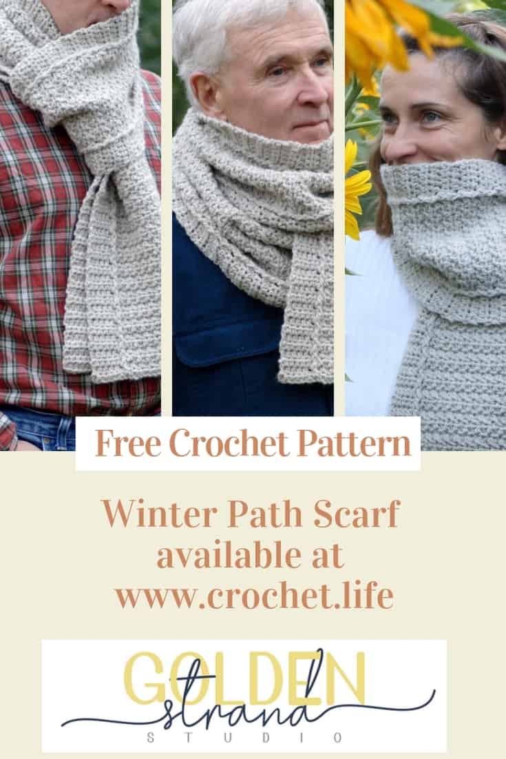 The Free Winter Path Scarf is Easy to Crochet
