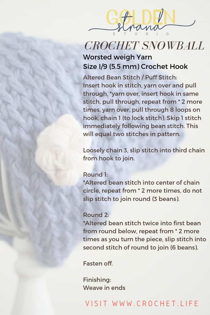 Free Crochet Snowball Pattern