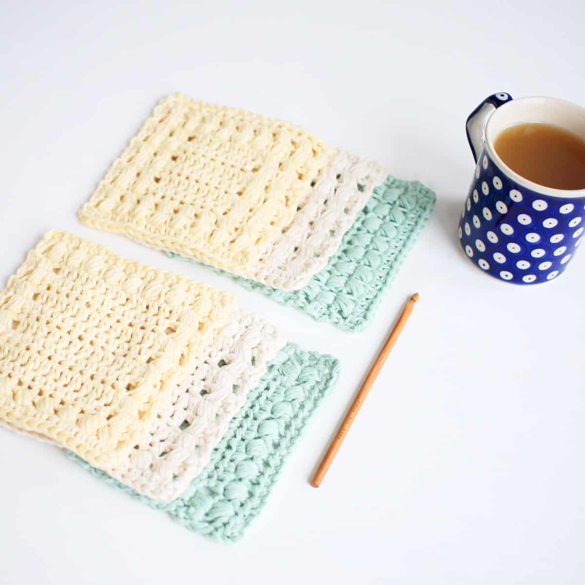 Sunny Hollow Crochet Coasters 2 Designs