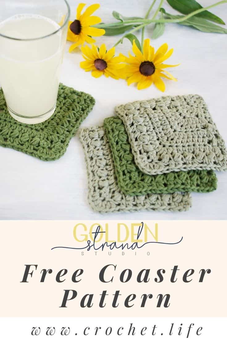 Crochet Free Coaster Flutterby Pattern