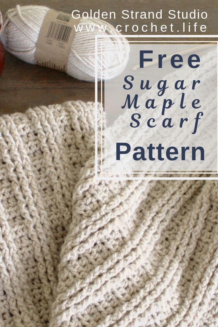 Ribbed Crochet Scarf Pattern Free