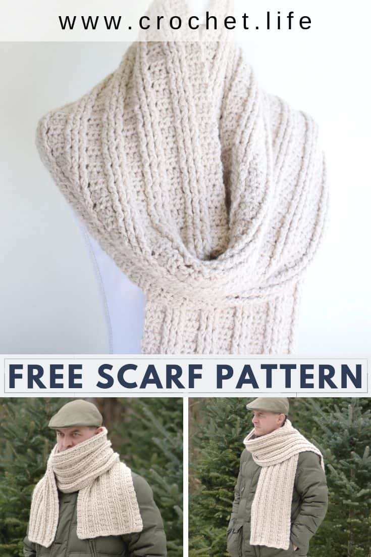 Crochet Scarf for Men Pattern Free