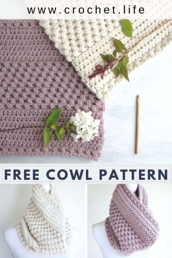 Free Crochet Cowl Pattern with Altered Bean Stitch