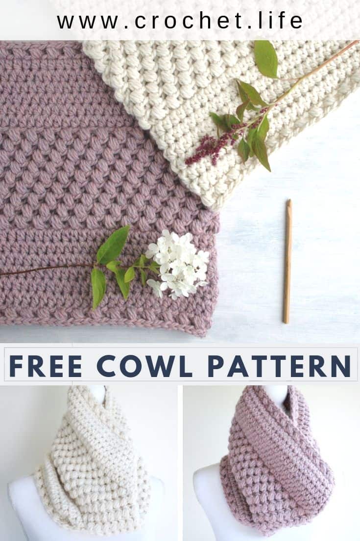 Warm and Bulky Crochet Cowl Free Pattern