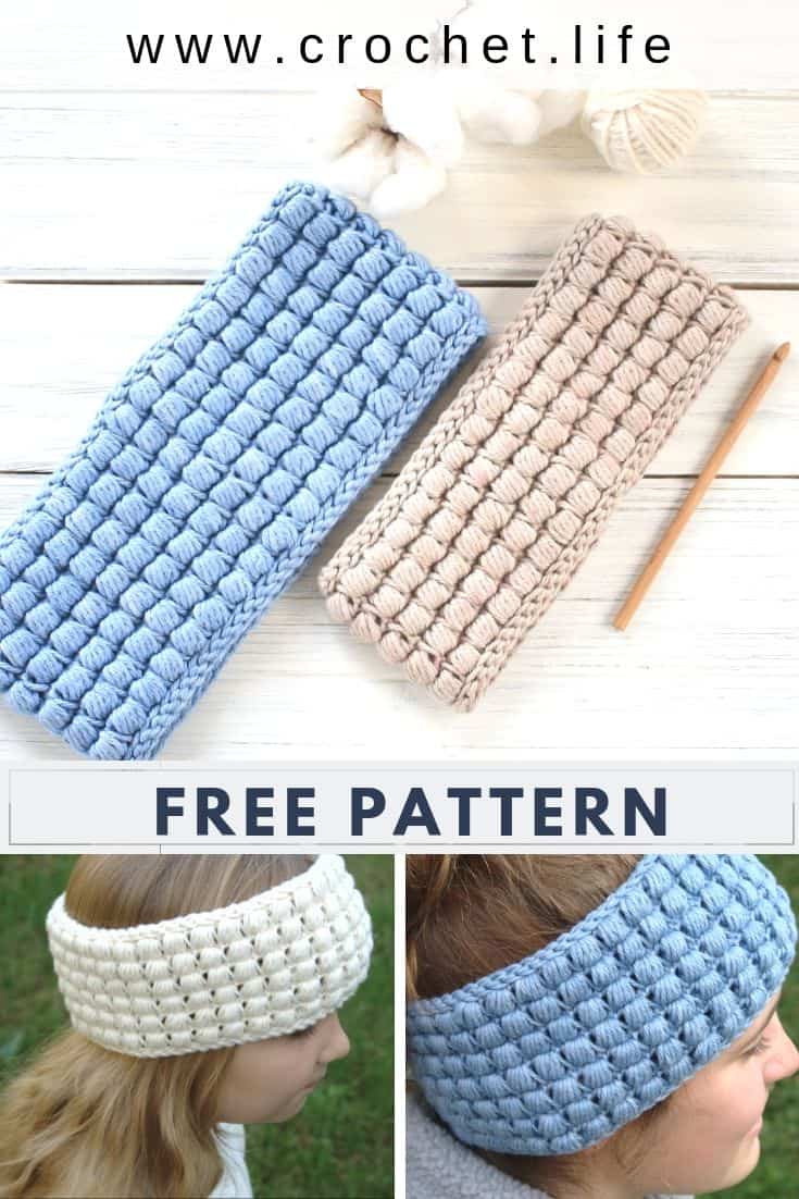 Free Crochet Ear Warmer Pattern. Sizes for the whole family.