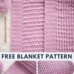 This free blanket pattern is full of beautiful crochet texture. And it has a built-in border.