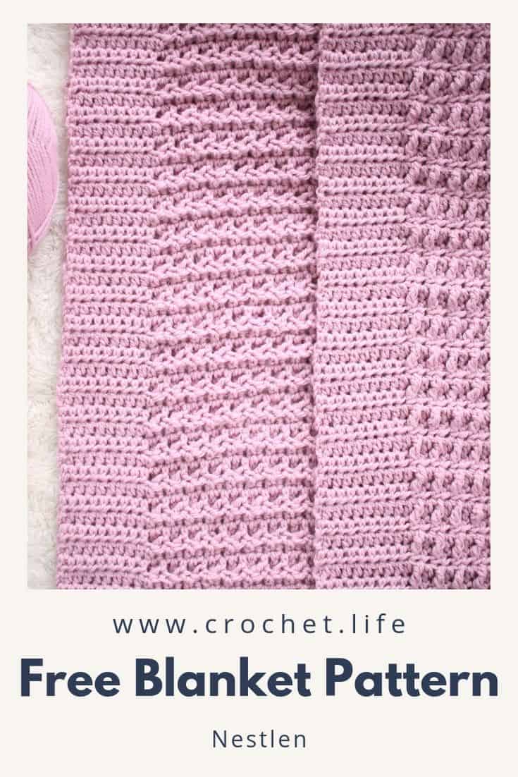 An easy crochet blanket pattern to dress up your new nursery. Start the Nestlen pattern today.