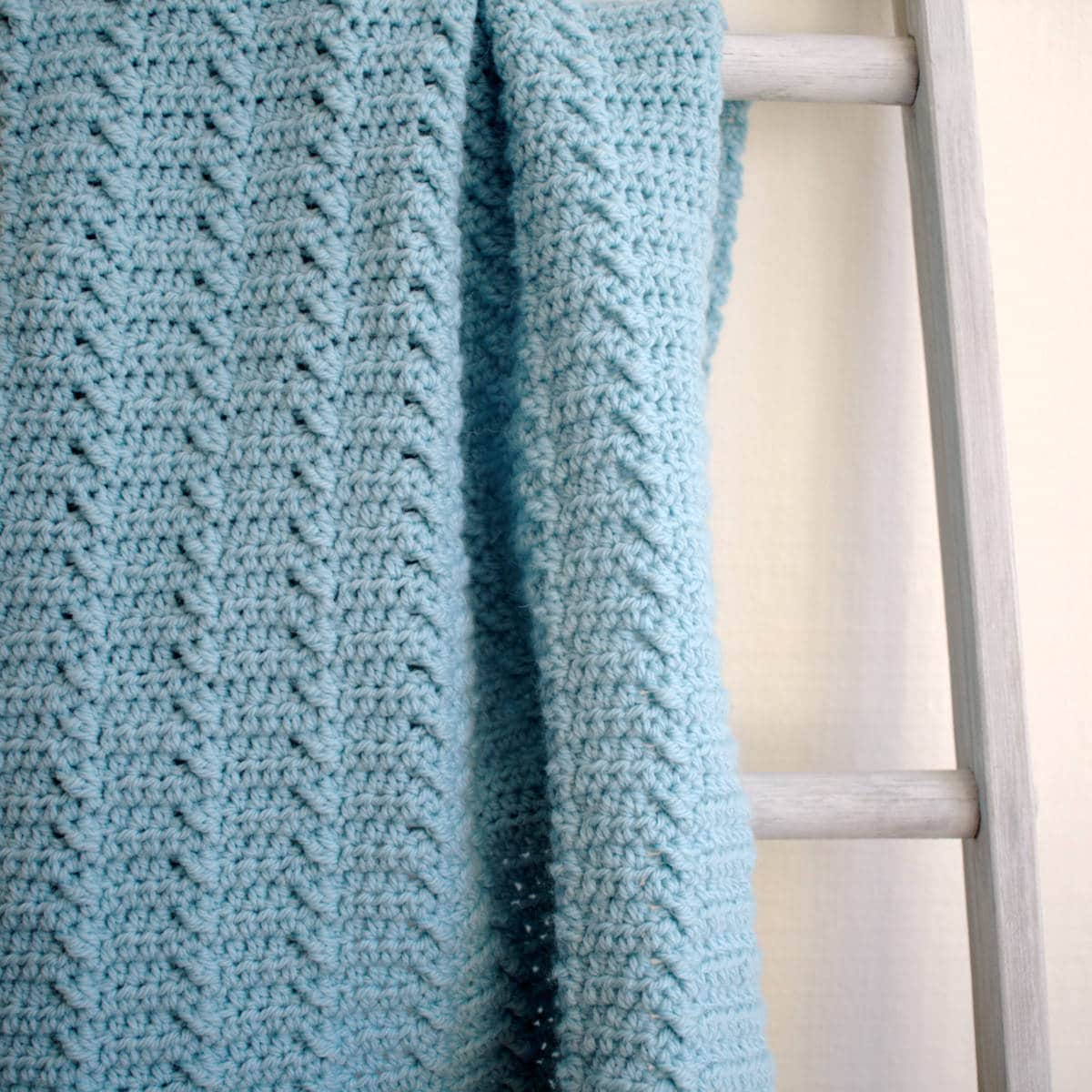 Lakeshore Ripples Blanket with Post Stitch Texture