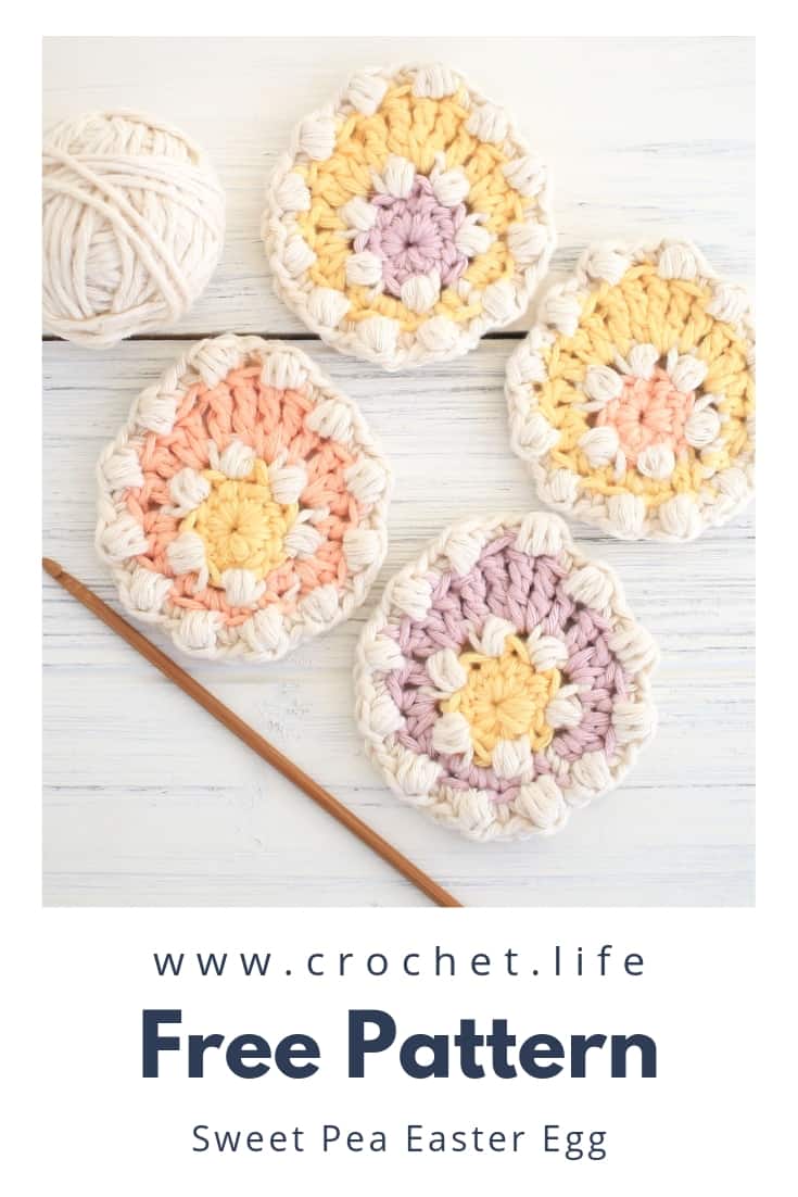 Free Crochet Sweet Pea Egg Pattern