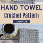 Crochet hand towel collage