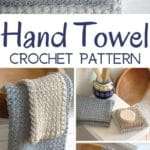 Crochet hand towel collage