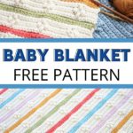 Baby blanket crochet pattern collage