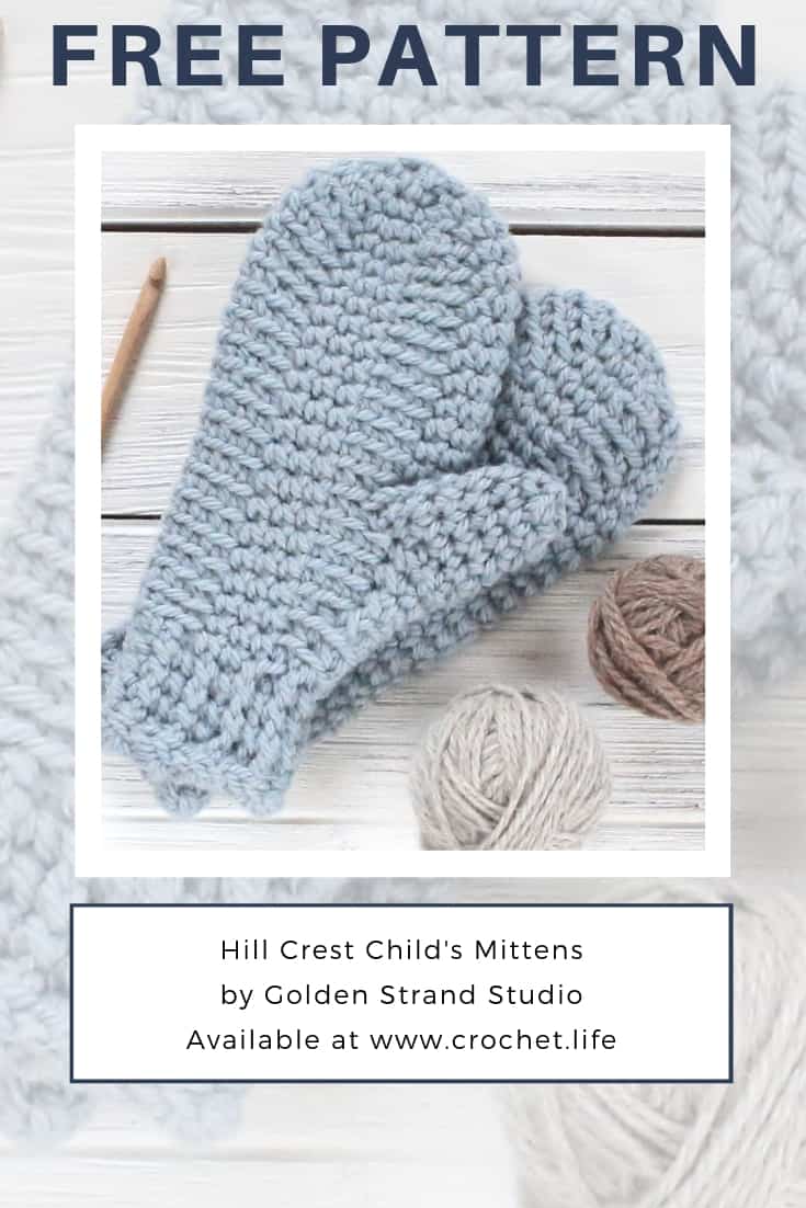 Free Child Size Crochet Mitten Pattern