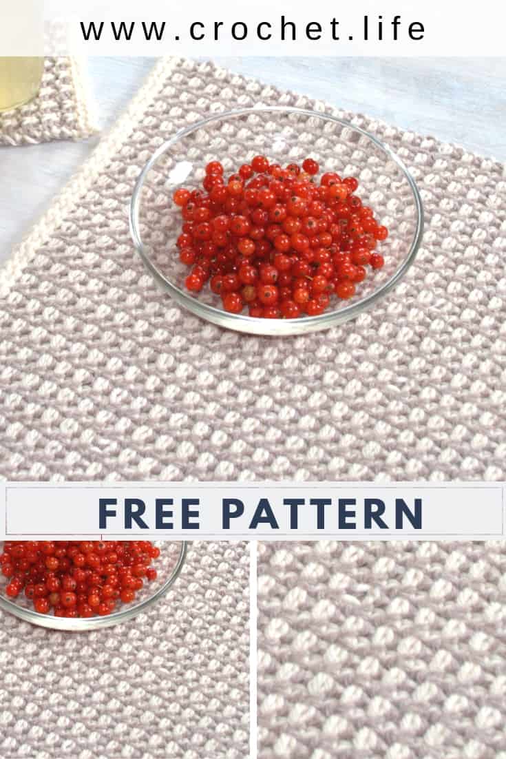 Free Interlaced Row Crochet Placemat Pattern