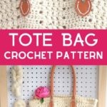 Crochet tote bag collage