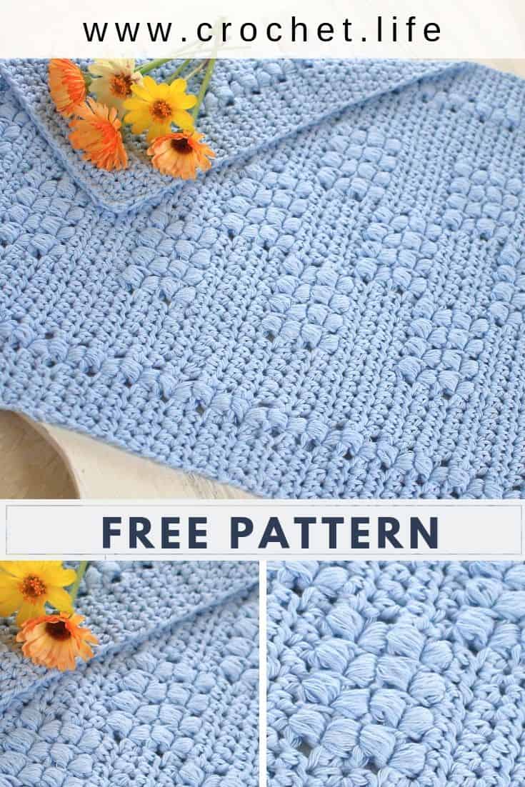 Easy Crochet Towel Simple Puff Stitch Texture