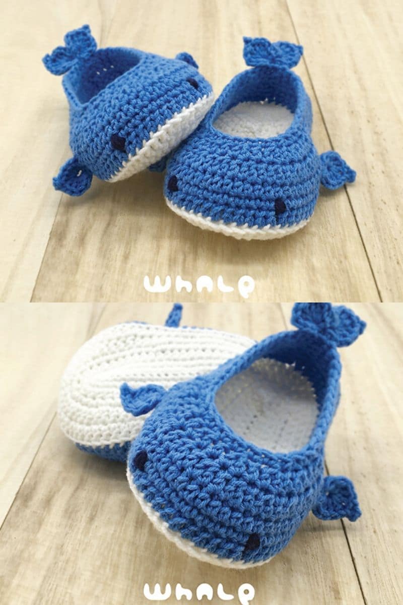 Blue whale slippers patterns