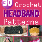 Collage of Ear Warmer and Headband Crochet Patterns