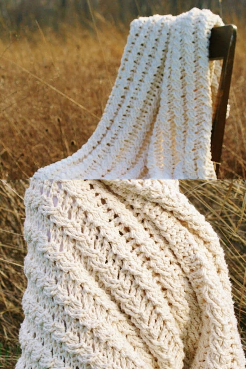 Bulky white crochet pattern