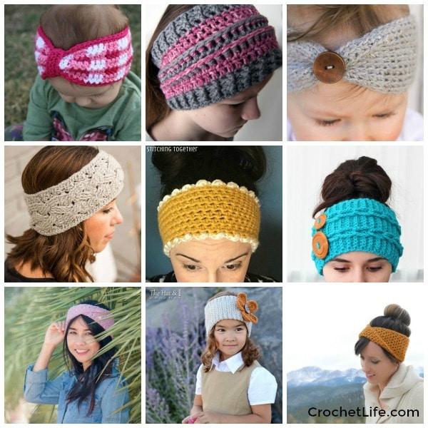 crochet warm winter headband ear warmer