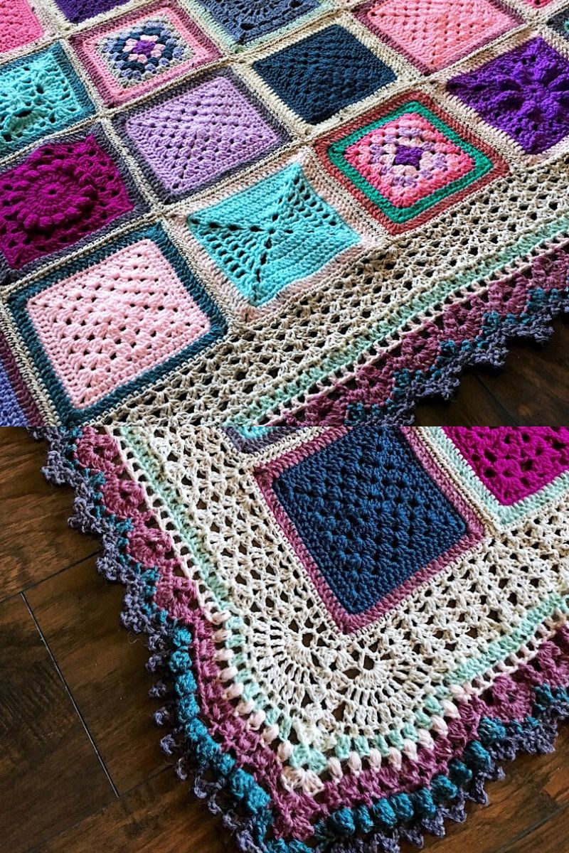 Patchwork crochet blanket