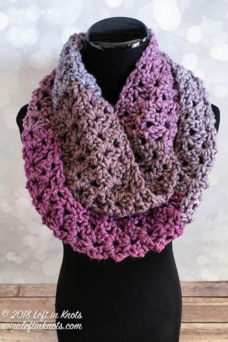 Purple ombre scarf