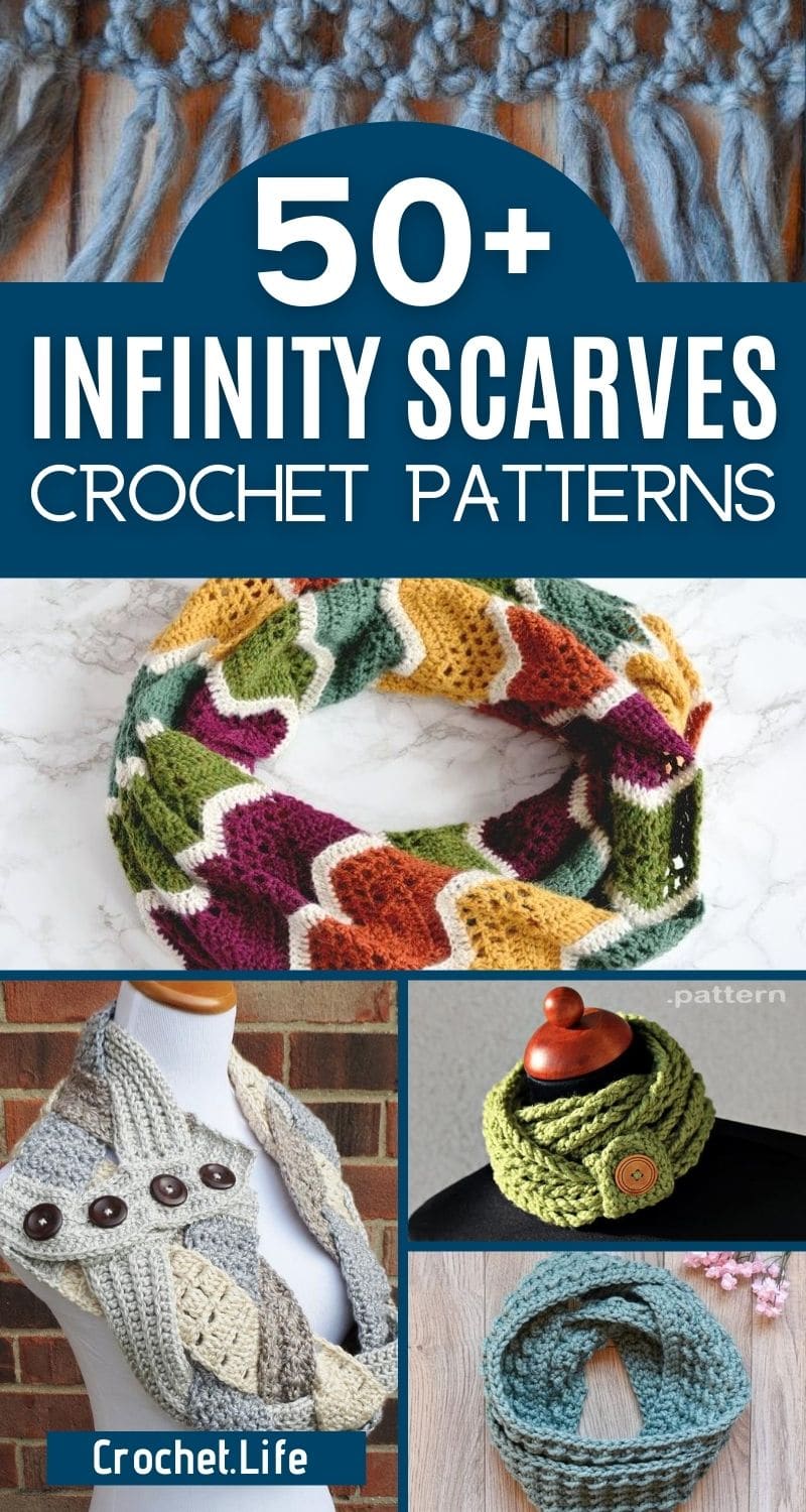 50+ Stylish Infinity Scarf Patterns for Fall and Winter - Crochet Life
