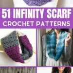 Crochet infinity scarf patterns collage