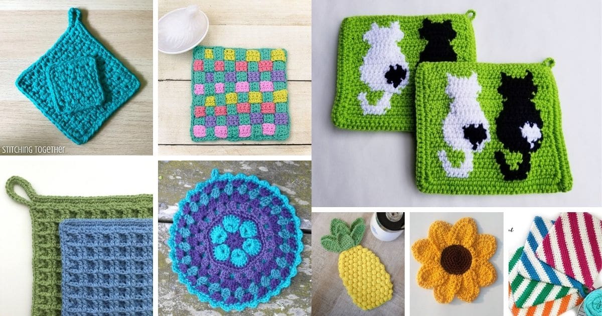 23 PAN HANDLE COVER ideas  crochet dishcloths, iron handles, cast iron  handles