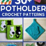 Crochet potholder patterns collage