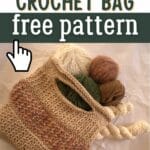 Crochet bag with yarn
