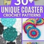 Crochet coaster patterns collage