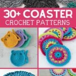 Crochet coaster patterns collage