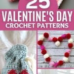 Valentine's Day crochet collage