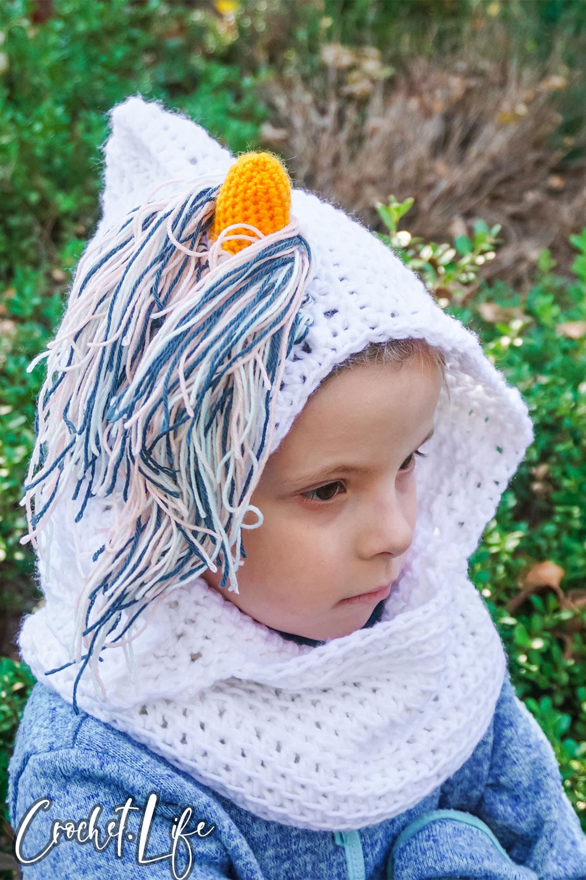 children's crochet pattern unicorn cowl