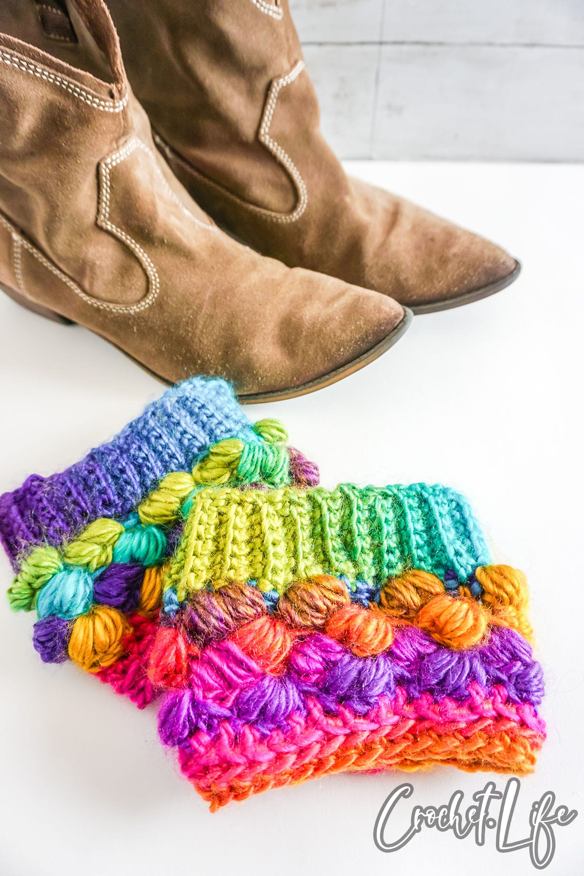 easy winter boot warmer crochet pattern
