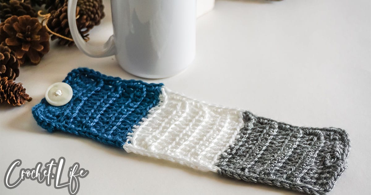 Color Block Mug Wrap Crochet Pattern
