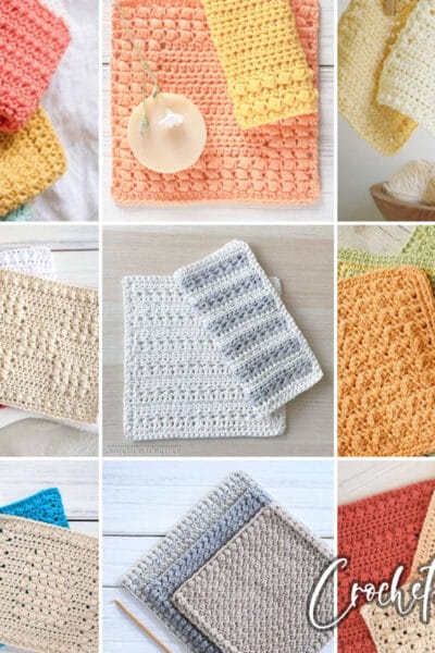 dishcloth crochet patterns photo collage