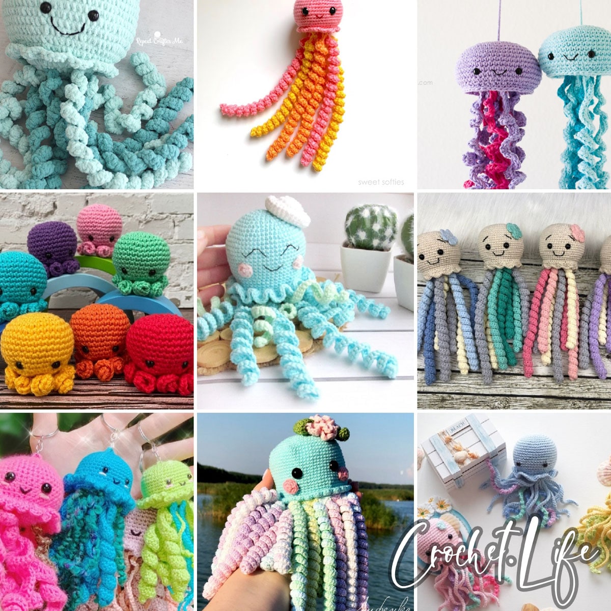 Leah the Princess Jelly Pal pattern Crochet jellyfish Amigurumi Jellyfish pattern jellyfish doll