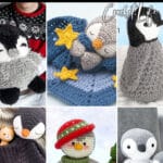 photo collage of amiguri penguin patterns with text which reads the best penguin crochet patterns